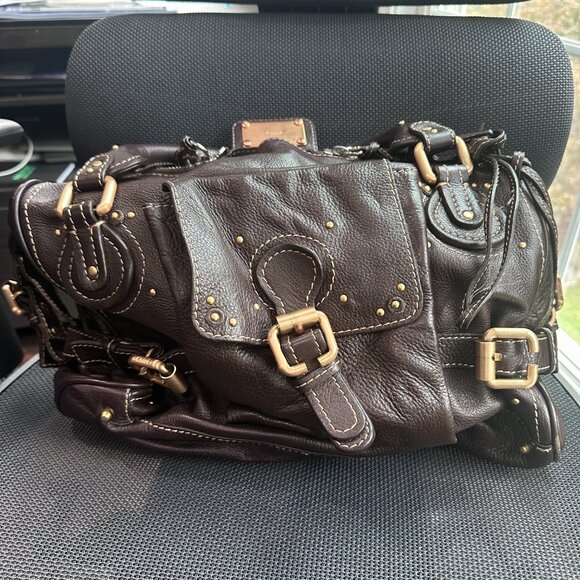 CHLOE Paddington Rare Early Model Chocolate Brown Leather Satchel Handbag - Picture 15 of 15
